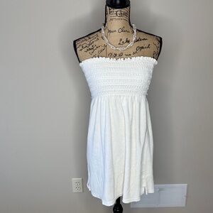 Juicy Couture White Strapless Swim Coverup